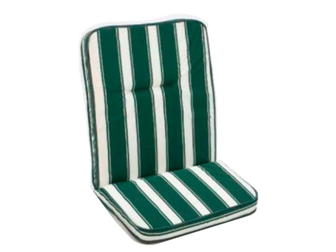 Cojin sillon posiciones raya verde 120x45x3 cm