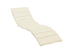 Sun Lounger Cushion, Sun Lounger Cushions Vidaxl Creme Tecido (200 X 50 X 3 Cm)