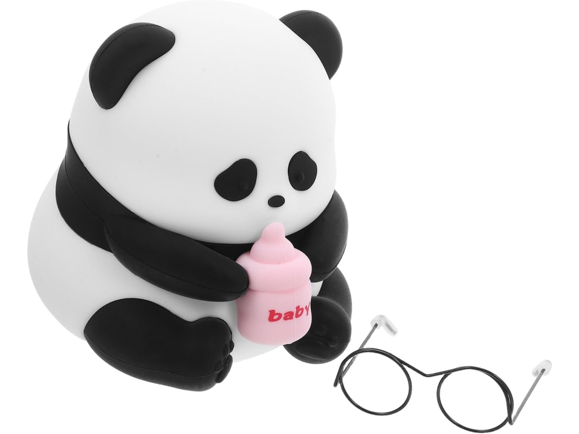 Luminária Noturna Panda De Silicone Macio Para Quartos De Meninos E Meninas - Lâmpada Led Com Níveis De Brilho Ajustáveis - Luz Ambiente