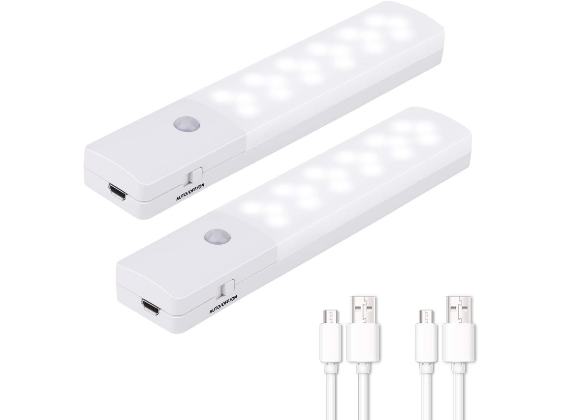 Lurelia Fita Led, 18 Leds, Sensor De Movimento, Usb Recarregável, Magnética