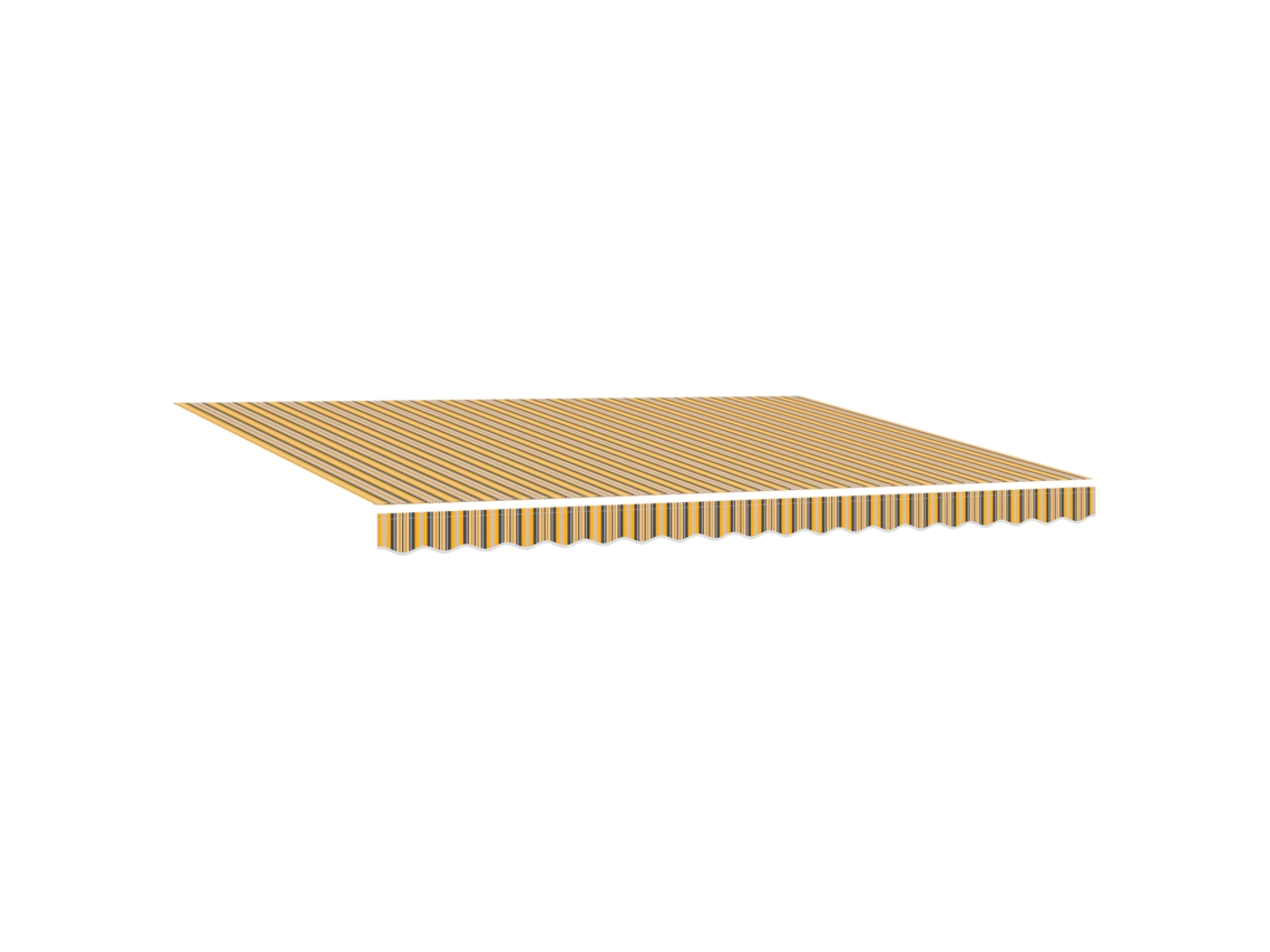 Conjunto 1 Toldo Retrátil Vidaxl Multicolorido Tecido (450 × 300 Cm)