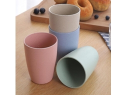 Copo de palha de trigo reutilizável, ecológico e indestrutível, feito de material biodegradável, livre de BPA e metais pesados.