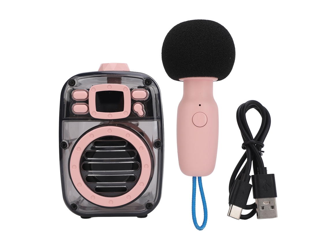 Máquina Karaokê Portátil com Microfone Speaker Bluetooth