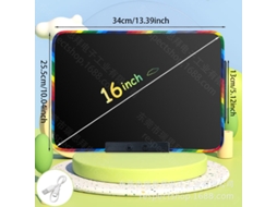 Mesa Digitalizadora Lcd com Tela Colorida para Desenho Infantil.16 Polegadas Preto Recarregável CHENNNLS