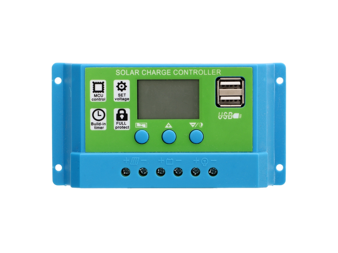 Controlador de Carga Solar 12v 24v 10a com Display Digital e Proteção com S/MARCA