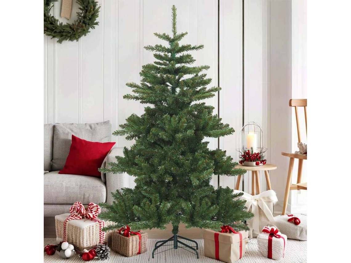 Vidaxl Árvore De Natal Articulada Artificial Verde 150 Cm Pvc, Aço