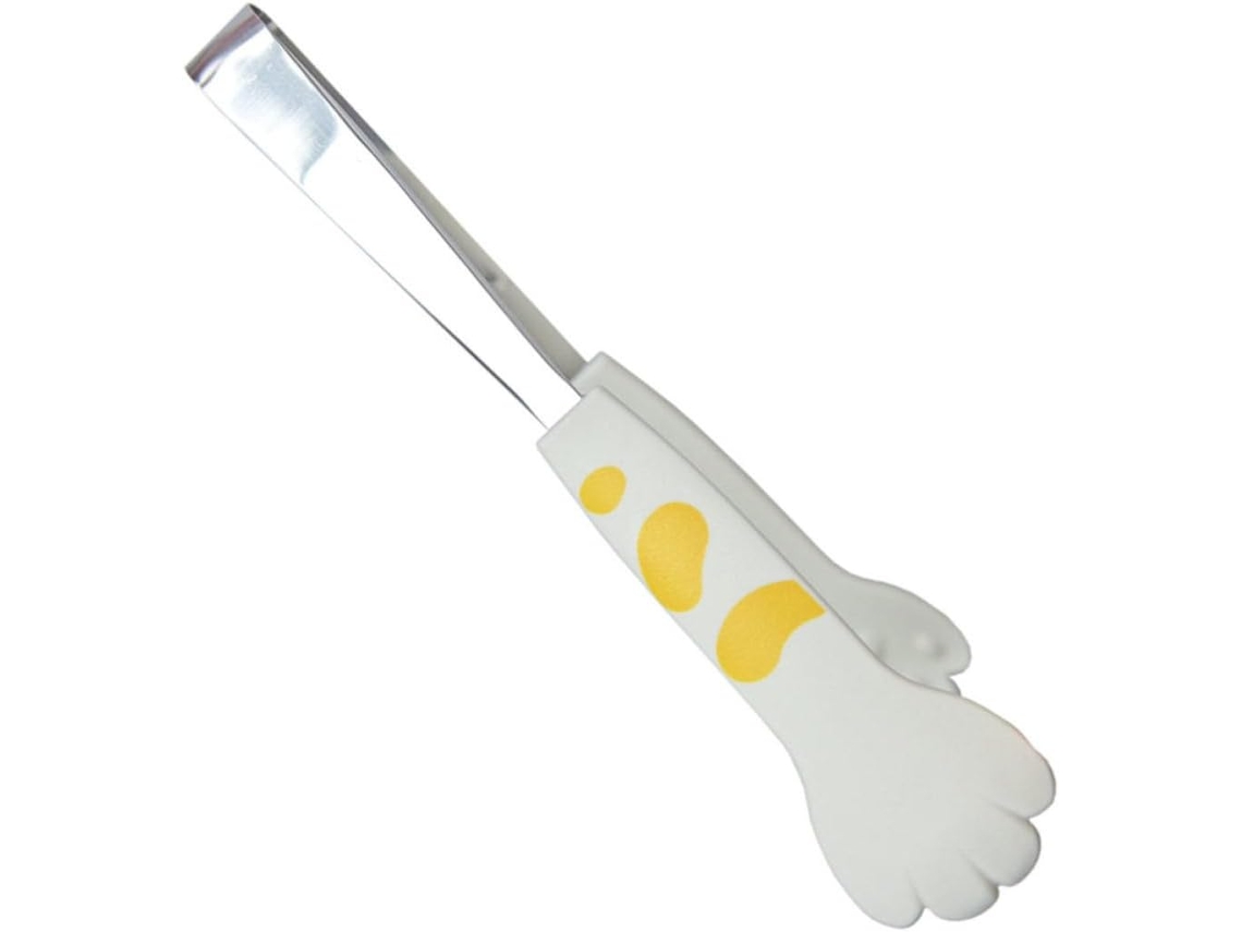 Pinça Para Alimentos Ukcoco, Cor Aleatória, Formato De Pata Gato, Aço Inoxidável E Silicone, Leve E Resistente Ao Calor