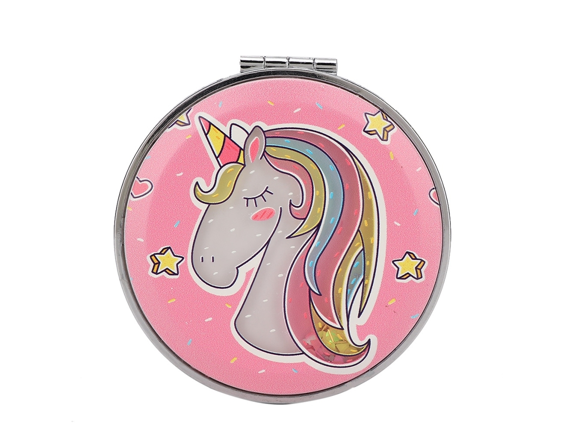 2026 espejo de Maquillaje Mini Portátil Doble Cara Plegable Bonito Compacto de Bolsillo