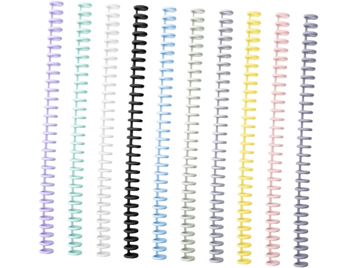 Conjunto De 10 Argolas De Encadernação Recortáveis Para Cadernos, Duráveis E Práticas Para Pastas De Gokoco