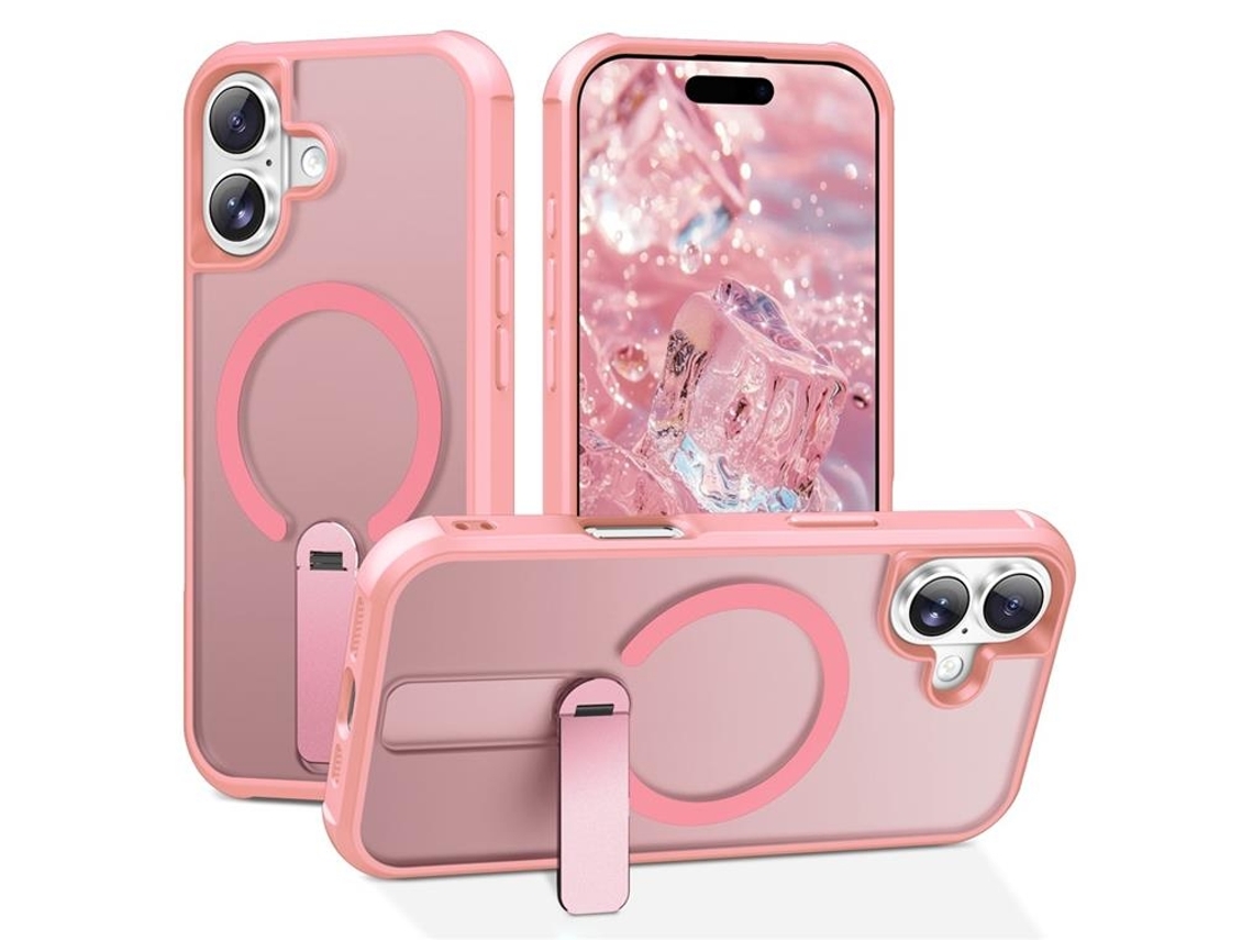 Capa Para Iphone 17 Com Suporte Magsafe - Rosa