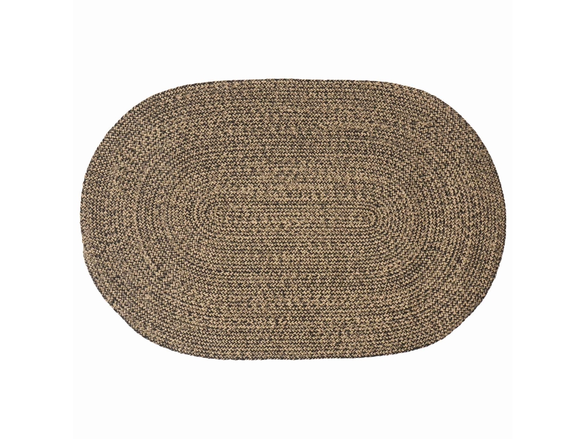 Conjunto 1 Tapetes De Área Vidaxl Preto Juta (100 X 152 Cm)