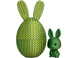 Kit de Artesanato com Coelho Trançado À Mão Decoração de Páscoa, Feito À Mão, para Casa, Vitrine, Peitoril da Janela, CHABERLU