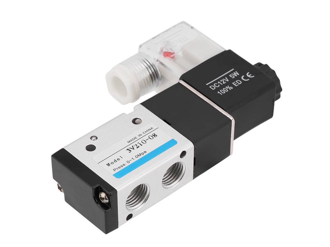 Válvula Solenóide Pneumática 3 Vias 2 Posições Laxiscreed G1/4 Para Automação Industrial