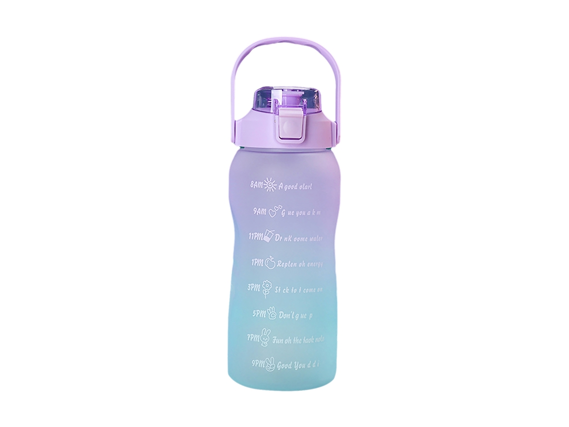 Garrafa de Água 1500ml com Canudo Anti vazamento Alça Prática para Caminhada Viagem Academia S/MARCA