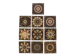 Conjunto de 10 adesivos para azulejos impermeáveis autoadesivos PVC 15x15cm para parede cozinha hotel quarto S/MARCA