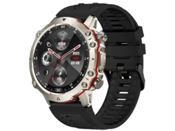 Smartwatch com Bluetooth, display AMOLED, à prova d'água, monitoramento de frequência cardíaca e pressão arterial.