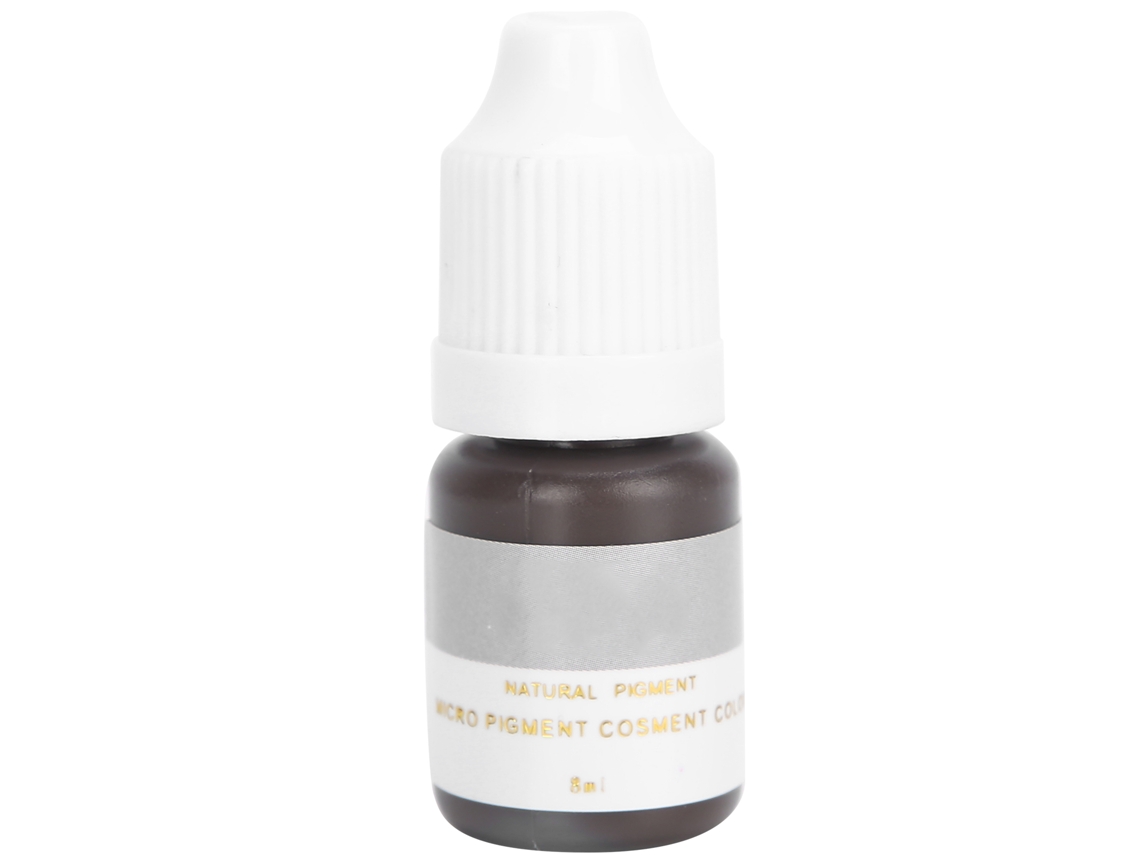 Tinta De Tatuagem De Sobrancelha Pigmento Microblading Iniciante Prática Acessório 8ml Café Escuro