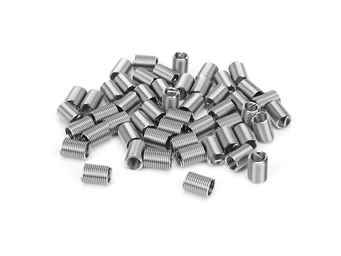 50 Peças De Insertos Reparo Rosca, Manga Proteção Fio Aço, Acessórios