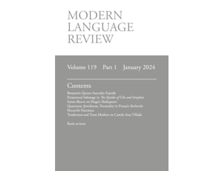 Livro Modern Language Review January 2024 de O'Meara e Lucy (Inglês)