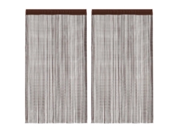 Vidaxl Cortinas De Fios 2 Pcs 140x250 Cm Castanho