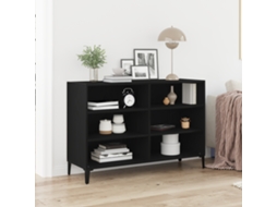 Aparador de roble negro 103,5x35x70 cm Madera de ingeniería