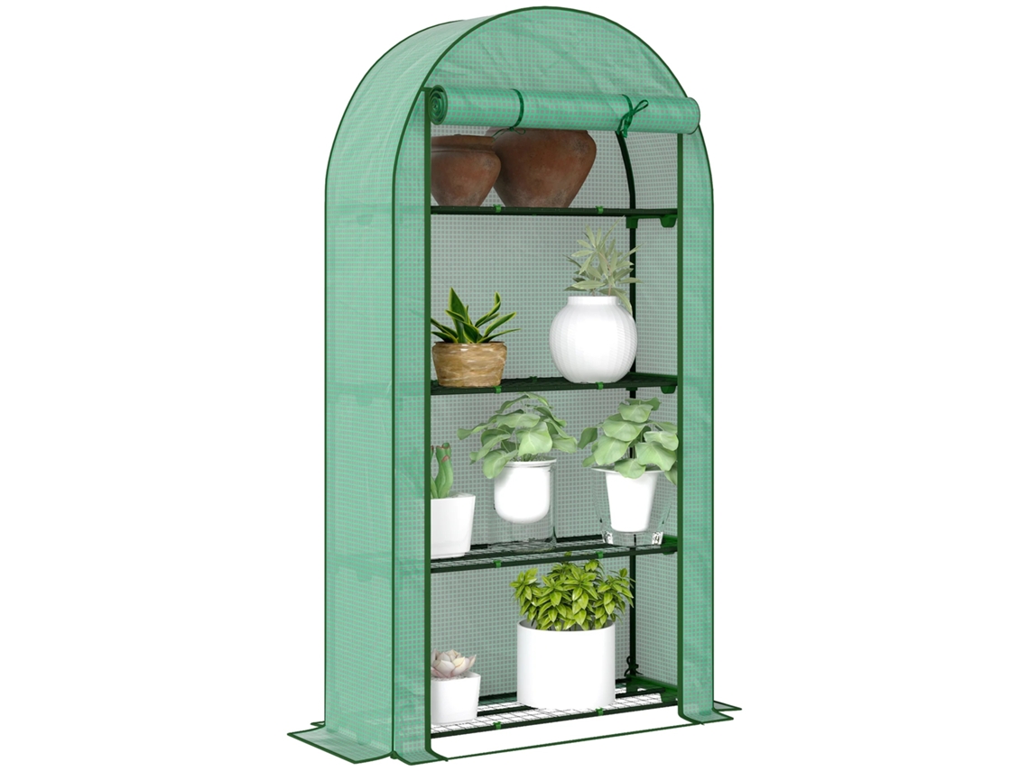 Estufa De Jardim, Design Compacto, Ventilação Ajustável, Verde