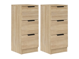 Sideboard, Sideboards Vidaxl Marrom Madeira Processada (n/a)
