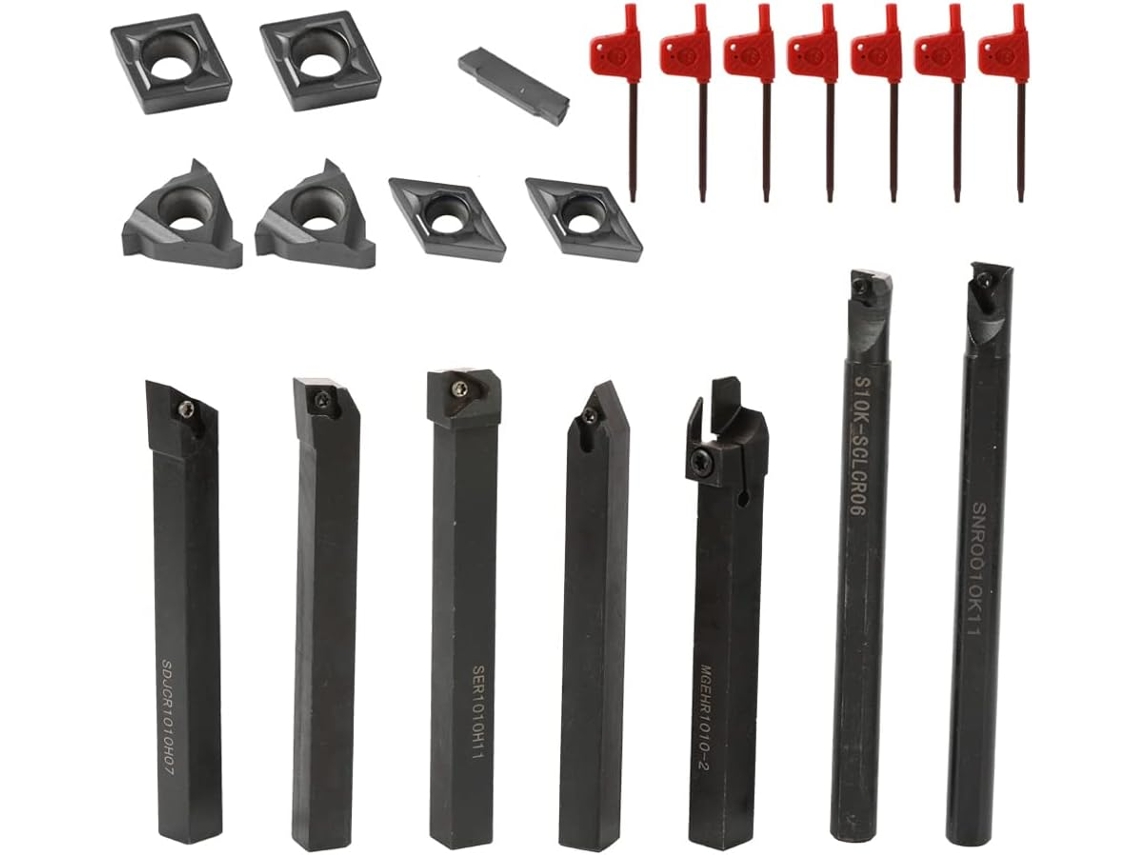 Conjunto De 21 Insertos Polito Para Mandrilamento, Ferramentas Para Torneamento, Melhoram A Eficiênc Gokoco