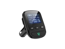 Kit Bluetooth para carro, mãos livres, transmissor sem fio, entrada auxiliar, reprodutor de MP3 para carro, tela grande de tecido de 1,4 polegadas, QC3.0*
