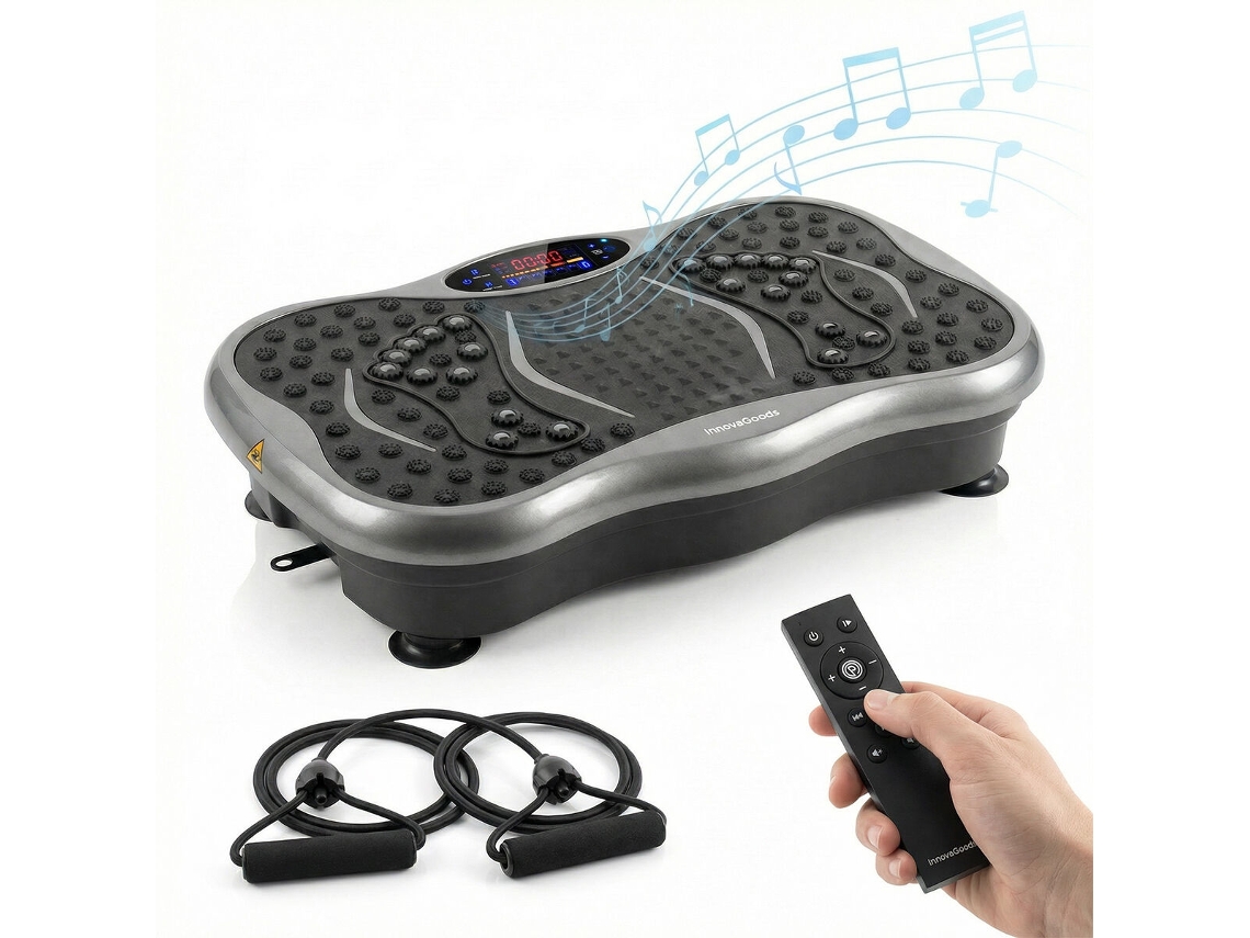 Plataforma De Vibração - Innovagoods - Vivflow - Bluetooth - 99 Níveis - Faixas Elásticas