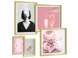 Conjunto De Pinturas Chill Vinho Mulher Fumaça Espelharte (5 Peças)