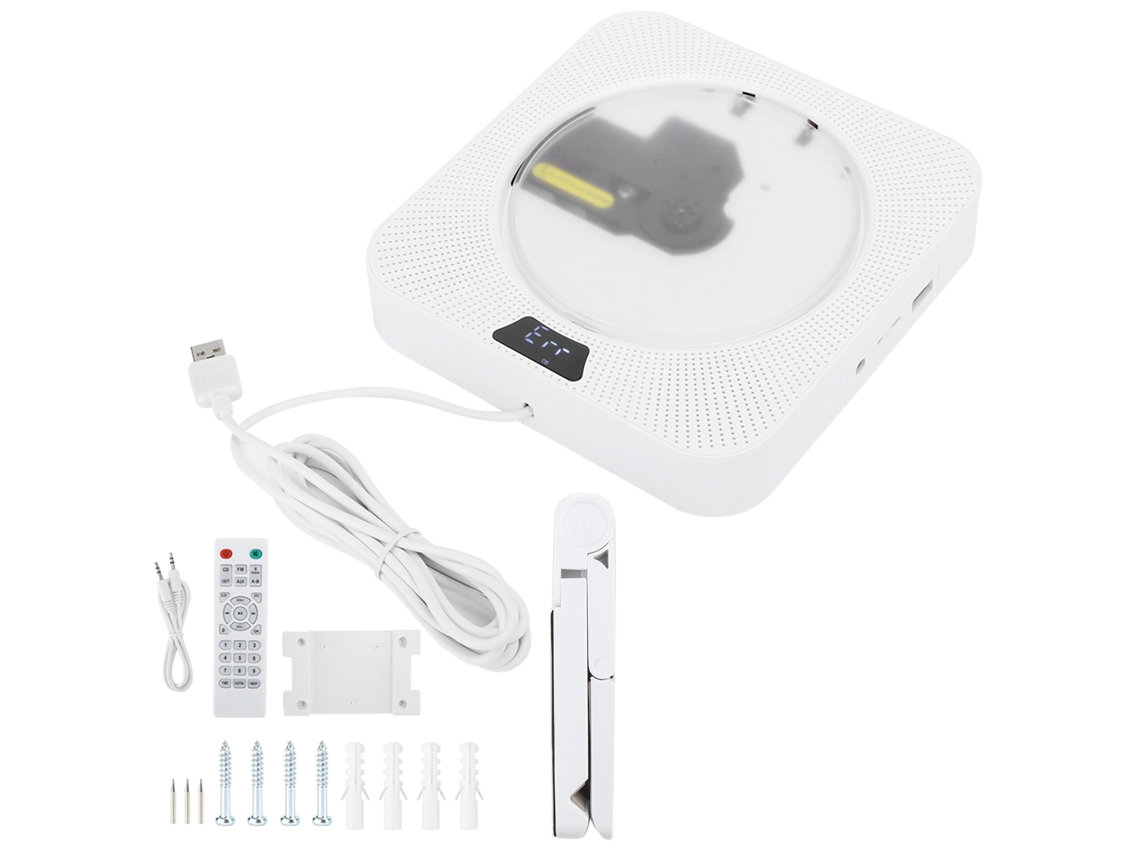 Aetheria reprodutor de Cd Portátil Bluetooth com Suporte Mural e Mesa para Educação Fetal e Música