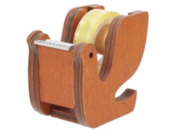 Dispensador de Fita Adesiva Portátil para Mesa, Suporte para Fita Adesiva para Escritório, 5 Peças, Design em Madeira GOKOCO
