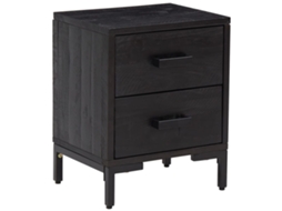 Bedside Cabinet, Bedside Cabinets Vidaxl Preto Madeira De Pinho (36 X 30 X 45 Cm)