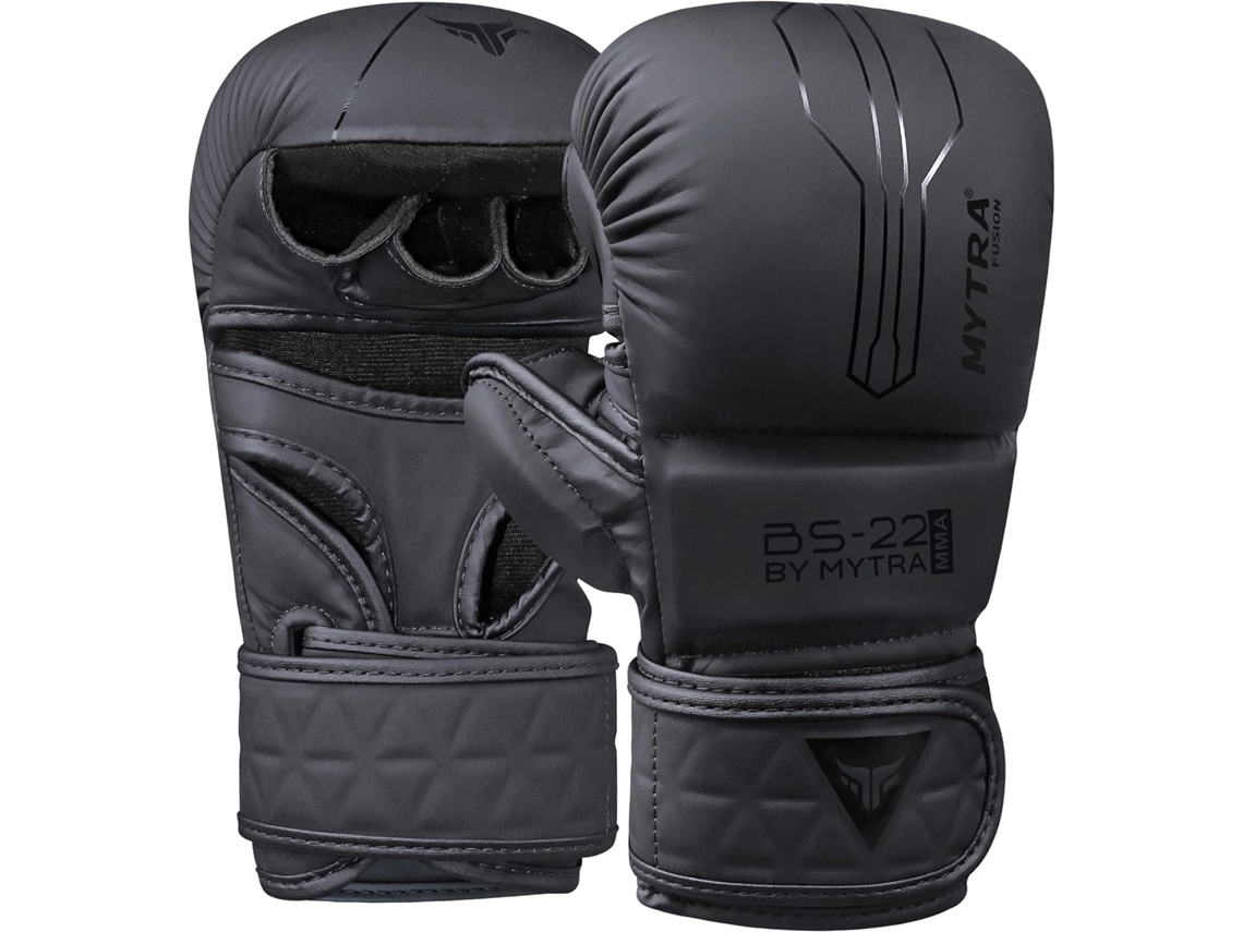 Luvas de Sparring MYTRA FUSION Bs 22 Mma Sparring Grappling 7oz Preto