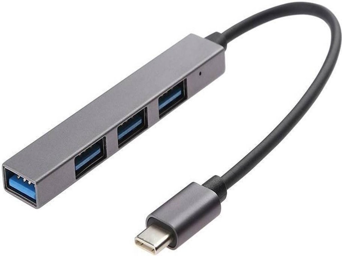 Hub Usb C 4 Portas Compacto