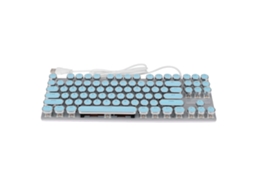 Teclado Mecânico Bicolor 87 Teclas Azul Eletroforado Punk Usb Fio para jogos LAXISCREED (iluminação Rgb Switch Azul)