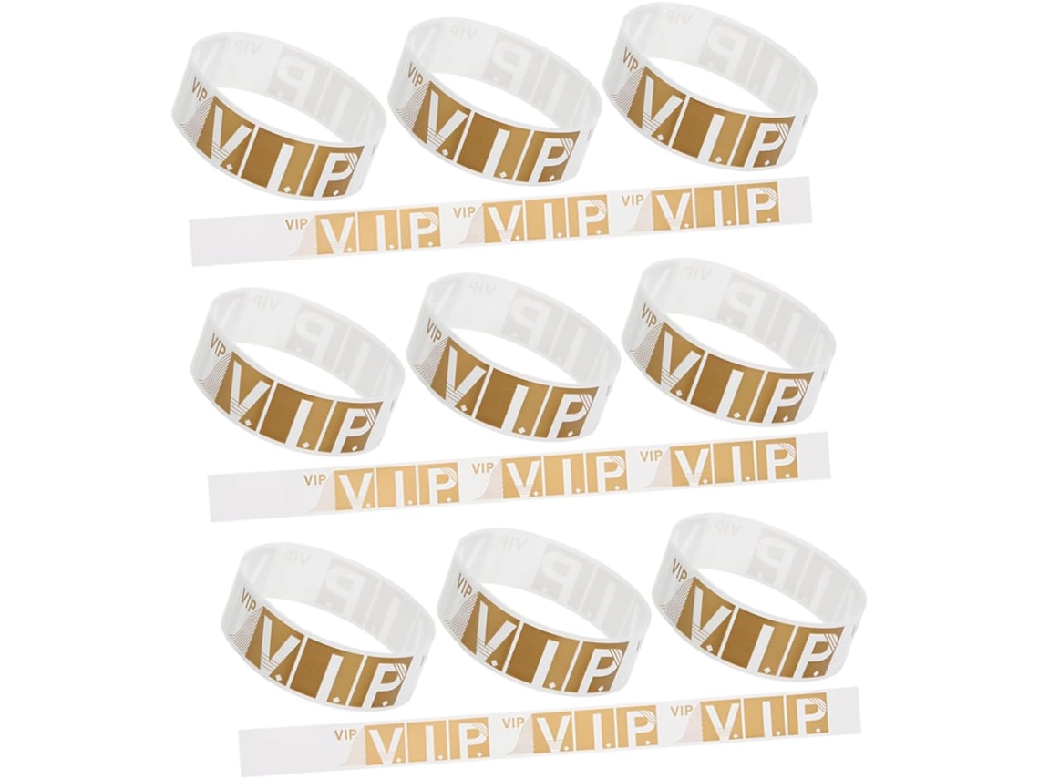 Pulseiras De Papel Vip Lurrose Para Eventos, 300 Unidades, Impressão Nítida E Ajuste Confortável, Ideais Para Feiras E