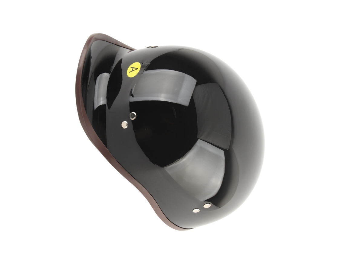 Capacete Meio-face Com Visor Solar E Absorção De Umidade
