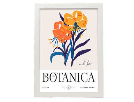 Póster Artemante NACNIC Pop. Ilustrações artísticas modernas de Flor Lila para decoração de interiores.