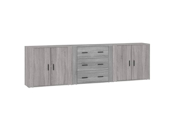 Sideboard, Sideboards Vidaxl Cinzeto Madeira Processada (n/a)