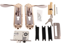 Fechadura De Maçaneta Para Porta Interna, Fechadura De Alavanca Europeia, Kit De Fechadura Maçaneta Com Chave Para