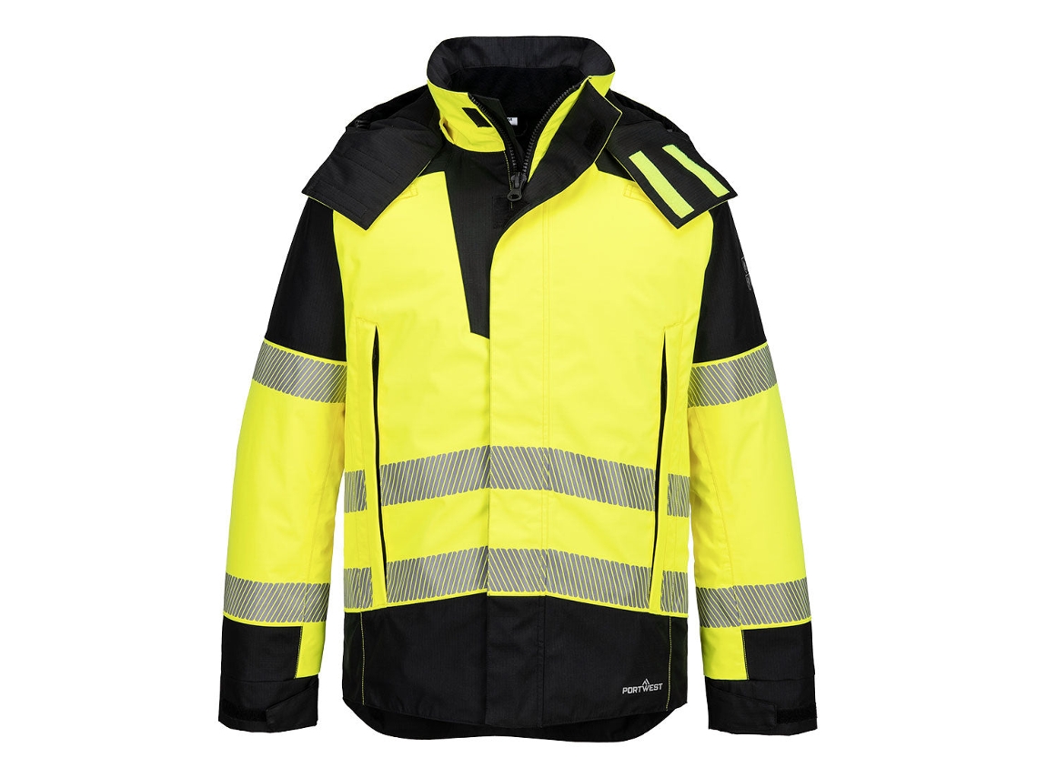 Jaqueta De Inverno Pw3 Fr Modaflame Rain+ Hi-vis Laranja E Preto / Xxl