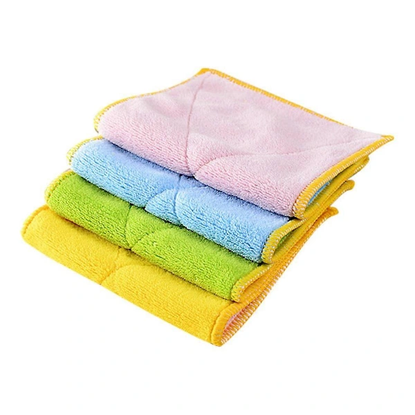 Pacote com 5 Panos de Prato Microfibra Multiuso para Limpeza, Dupla Face e Superabsorventes BRILVIBERA (cores Sortidas)