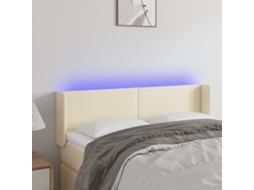Led Headboard, Led Headboards Vidaxl Creme Couro Artificial (147 X 16 X 78/88 Cm)