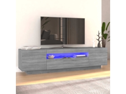 Vidaxl Móvel De Tv Com Luzes Led 160x35x40 Cm Sonoma Cinzento