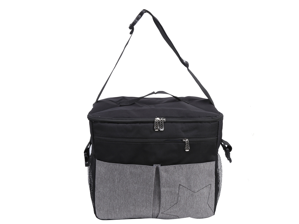 Mali bolsa para Mãe Grande Capacidade Pendurável no Carrinho de Bebê Impermeável Preta