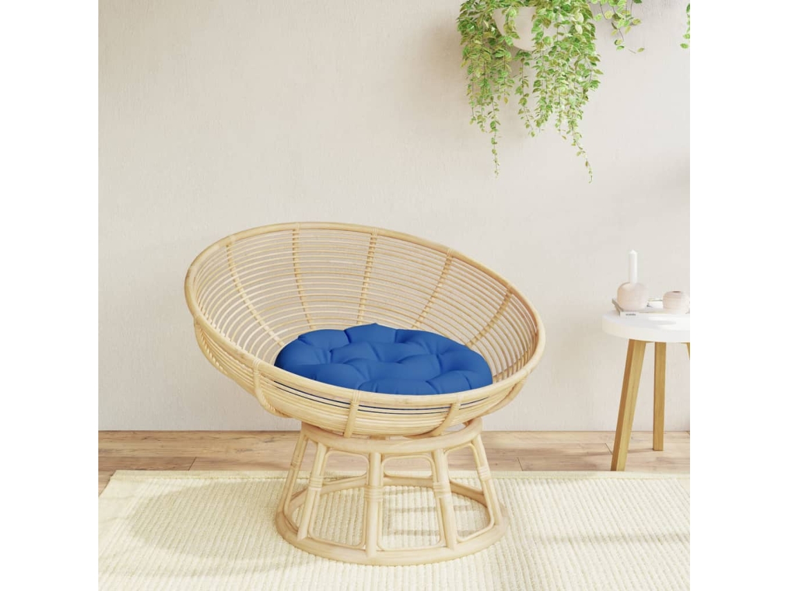 Vidaxl Almofadão Redondo Ø 60 X11 Cm Tecido Oxford Azul Real