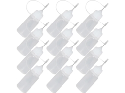 Pacote Com 15 Frascos De Plástico Branco Flexíveis E Recarregáveis De 30ml