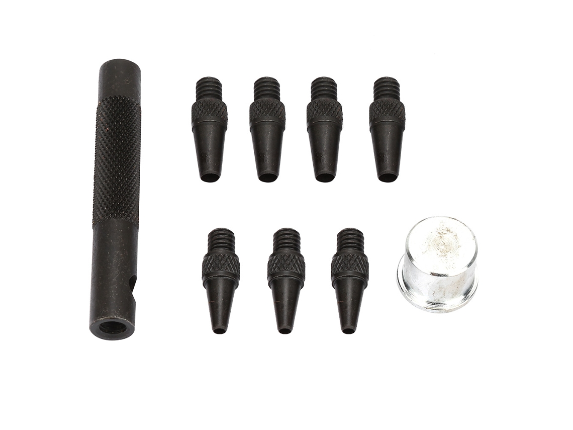 7pcs Set De Perforadoras De Cuero 2-5mm Acero Carbono Herramienta Diy Para Trabajos De Cuero Perforar Cinturones